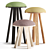 BuzziMilk Stool: Modern Design, Vibrant Colors 3D model small image 2