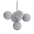 Nordic Vintage Glass Loft Chandelier 3D model small image 2