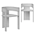Collector Oak Dining Set 3D model small image 3