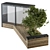 Urban Oasis: Bus Stop with Plants 3D model small image 2