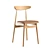 Scandinavian-Style Oak Dining Chair 3D model small image 1