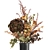 Autumn Bouquet with Dried Flowers & Decorative Vase 3D model small image 4