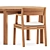 Stylish Costes Chair & Kos Teak Table 3D model small image 3