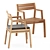 Stylish Costes Chair & Kos Teak Table 3D model small image 4