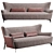 Borzalino Harmony: Stylish Sofa with Customizable Colors 3D model small image 1