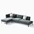 Modern Ronan Bourroullec Cotone Sofa 3D model small image 2