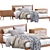 West Elm Mid Century Bedframe - Acorn: Stylish and Sturdy 3D model small image 1