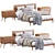 West Elm Mid Century Bedframe - Acorn: Stylish and Sturdy 3D model small image 3