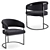 Elegant Visionnaire Dining Set: Clem Chair & Temptation Table 3D model small image 1