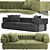 Luxury Comfort: Fendi Truman Sofa 3D model small image 1