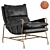 Modern Sonoma Black Leather Chair 3D model small image 1