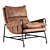 Modern Sonoma Black Leather Chair 3D model small image 3