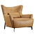 Borzalino Harmony Armchair: Customizable Elegance 3D model small image 1