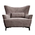Borzalino Harmony Armchair: Customizable Elegance 3D model small image 3