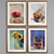  4-Piece Modern Picture Frame Set with Oil Painting 3D model small image 2