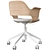 Sleek Oak Conference Chair 3D model small image 5