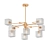 Elegant Crystal Brass Chandelier 3D model small image 1