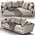 Elegant Noonu Sofa: Luxurious Comfort 3D model small image 2