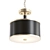 Quinn Black Leather Convertible Semi Flush/Pendant Light 3D model small image 1