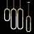 Elegant Tube Pendant Lamp 3D model small image 2