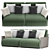 Luxury Forest 2 Seater Sofa 3D model small image 2