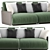 Luxury Forest 2 Seater Sofa 3D model small image 3