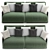 Luxury Forest 2 Seater Sofa 3D model small image 6