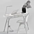 Modern Home Office Set with BoConcept Cupertino Console Table, Adelaide Chair, and Muuto Leaf Lamp 3D model small image 5