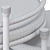 Mezzo Erni Side Table: Polished Brass meets Walnut Veneer 3D model small image 5
