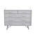 Factory Style Metal and Glass Dresser 3D model small image 3