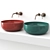 ERA SMALL Washbasin: Stylish Design in 3 Colors 3D model small image 1