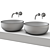 ERA SMALL Washbasin: Stylish Design in 3 Colors 3D model small image 3