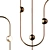 Curved Elegance: DIA CURVED 3 Pendant 3D model small image 2