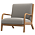 Elegant Ronaldo Armchair 3D model small image 2