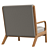 Elegant Ronaldo Armchair 3D model small image 3