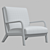 Elegant Ronaldo Armchair 3D model small image 4