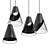 Sleek Conic Pendant Light 3D model small image 1