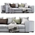 Flexform Asolo 270XB: Stylish Corner Sofa 3D model small image 3