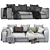 Flexform Asolo 270XB: Stylish Corner Sofa 3D model small image 4