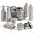 Modern Bathroom Accessory Set: Easy Color Customization 3D model small image 5