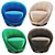 Peacock Swivel Chair - Elegant and Functional 3D model small image 2