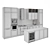 Versatile Modern Kitchen Set - Model 0115 3D model small image 6