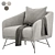 Sleek Betty Armchair: Available in 3 Colors | My Home Collection 3D model small image 3