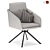 Elegant Swivel Chair with Fabric 3D model small image 1