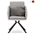 Elegant Swivel Chair with Fabric 3D model small image 3