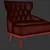 Modern Velvet Armchair: Monsieur T 3D model small image 3