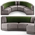 Modern Design Round Sofa 3D model small image 3