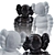 Kaws x Michelin Figurines - Black and White Vinyl Toys 3D model small image 1