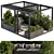 Modern Roof Garden & Pergola Set 3D model small image 2