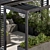 Modern Roof Garden & Pergola Set 3D model small image 4